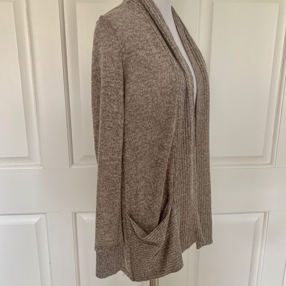 OPEN DRAPE OATMEAL HEATHER MARLED BEIGE TAN - Picture 3 of 6